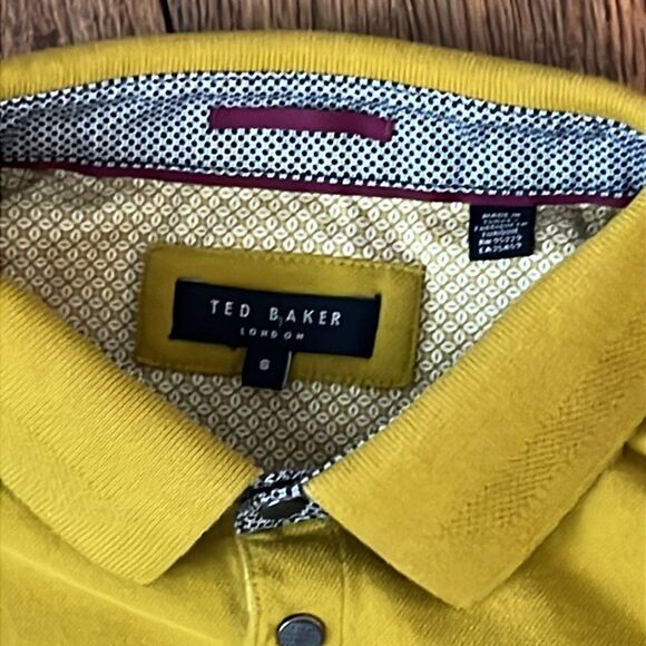 TED BAKER London Mustard Yellow Knit Polo size 6 (xl) - Picture 3 of 6